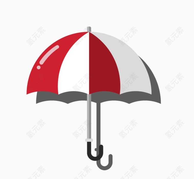 红白条纹雨伞