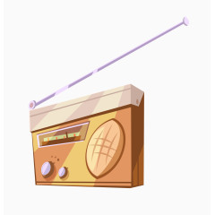 卡通带天线的收音机