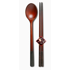 木质勺子和筷子