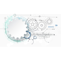 精美齿轮背景矢量素材