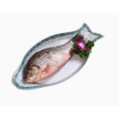 盘子中的鱼素材图片