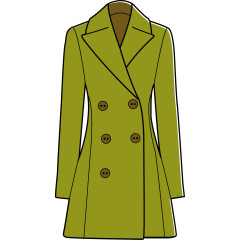 绿色女子大衣