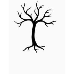 简洁树枝矢量图