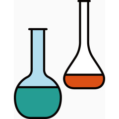 矢量创意设计化学课堂烧瓶图