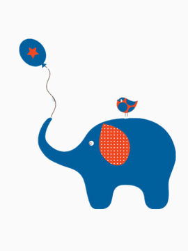 吹气球的小象
