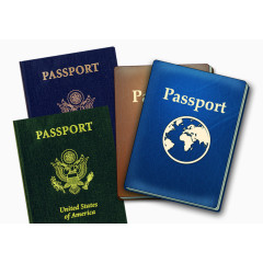 多样的护照本素材
