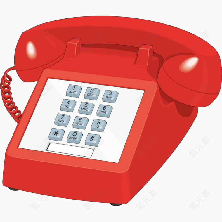 红色的复古电话款式