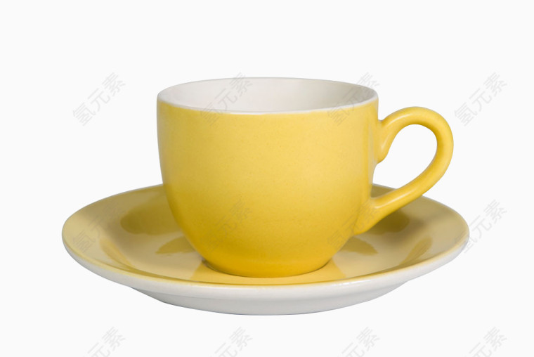 黄色茶杯