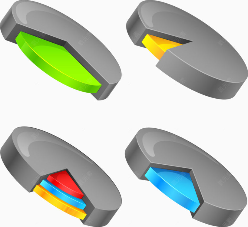矢量手绘饼状图下载
