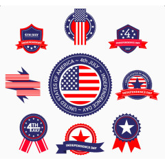 数个美国劳动节特色徽章