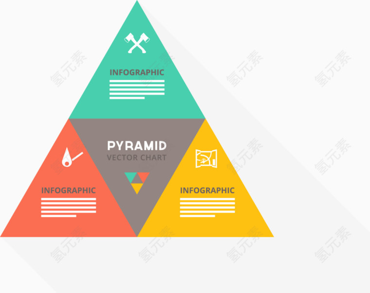 简约三角形矢量PPT元素