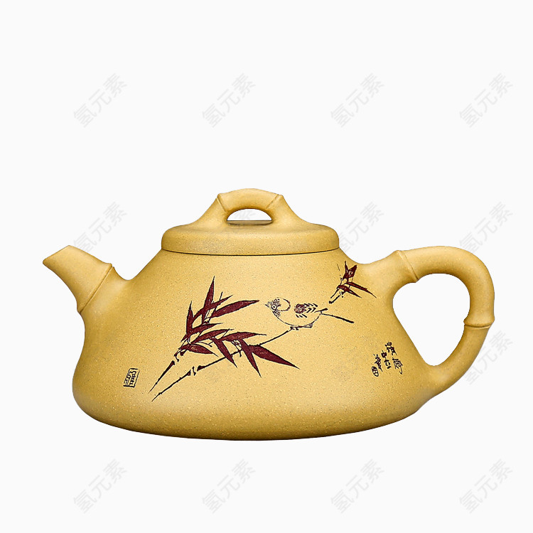 陶瓷竹节小茶壶