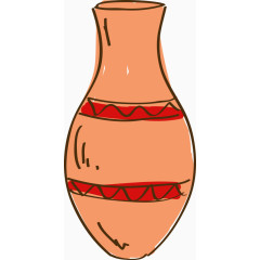 手绘卡通装饰花瓶