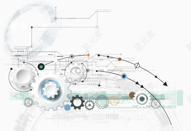 精美齿轮背景矢量素材