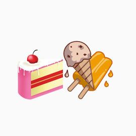 蛋糕和冰淇淋