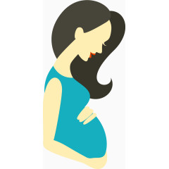 矢量母亲节卡通孕妇1