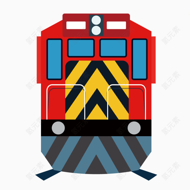红色复古火车列车