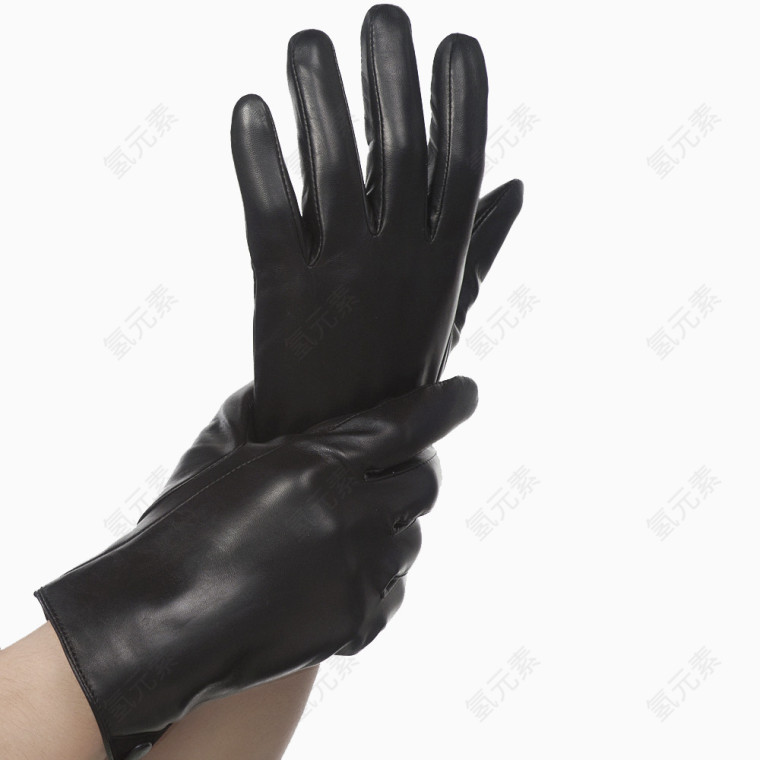 双手带黑色手套