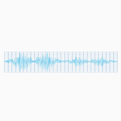 矢量声音波纹蓝色动态波动