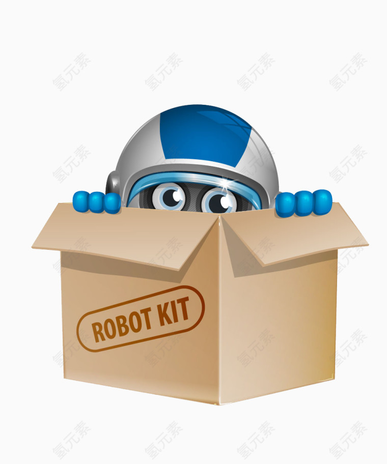 纸箱里面的机器人