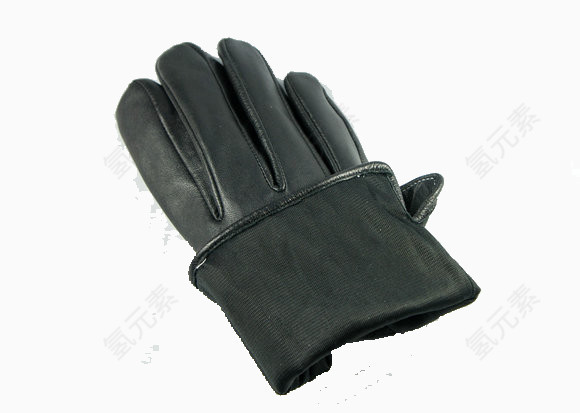 黑色皮质单只反口保暖手套