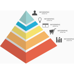 矢量手绘金字塔扁平图标