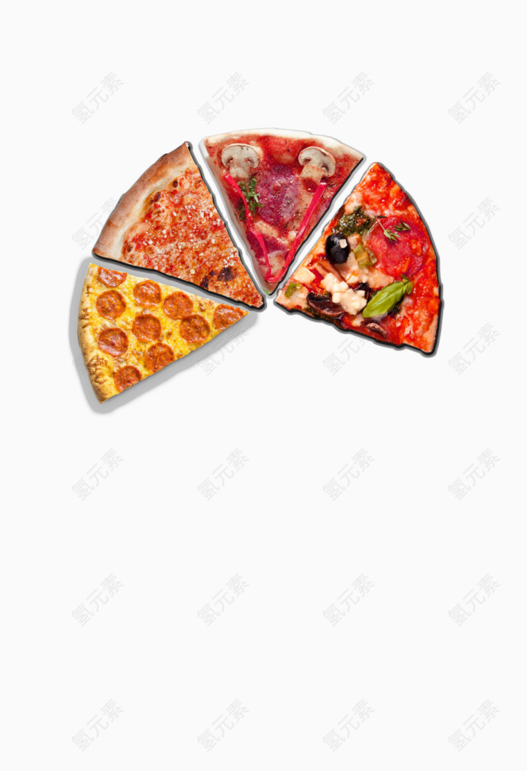 披萨卡通食品餐饮矢量素材