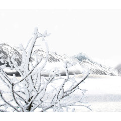 雪地上雪山