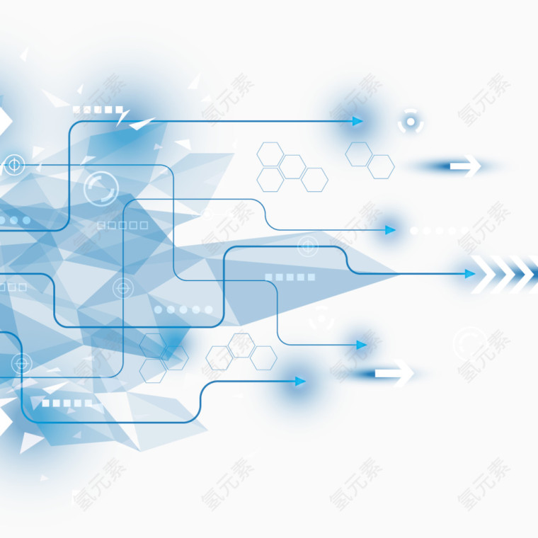 矢量科技图案和箭头