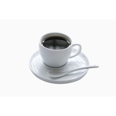 白色陶瓷杯冬日暖意黑咖啡
