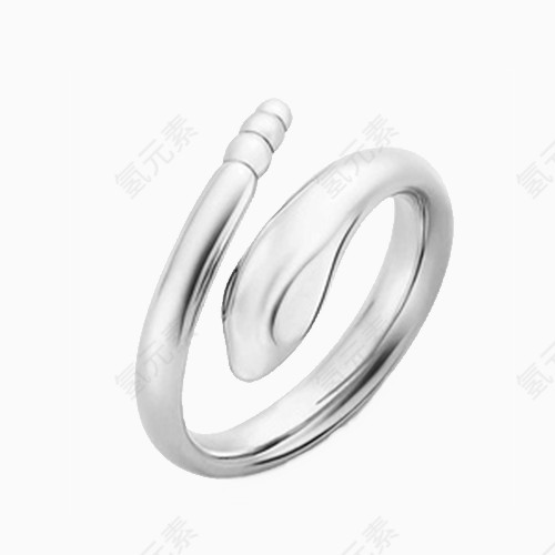 蒂芙尼纯银蛇形戒指