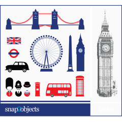 建筑蓝色英国伦敦图标