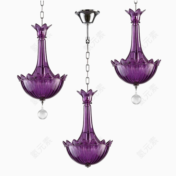 紫色花样灯具