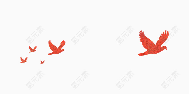 红色的和平鸽