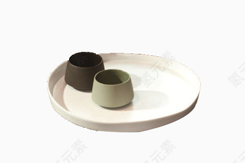 日式风格的盘子茶杯016803