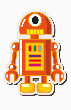橙色闪闪发亮的机器人