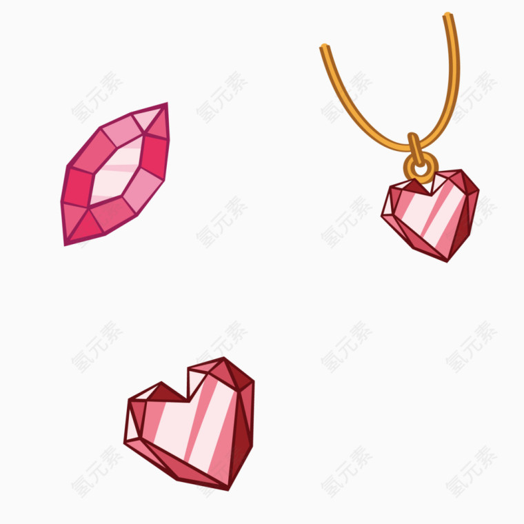 粉红色钻石三颗