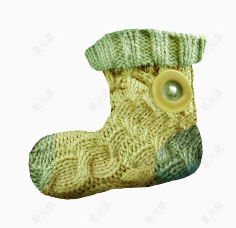 绿色漂亮毛织袜子