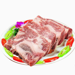 一盘五花肉肉排