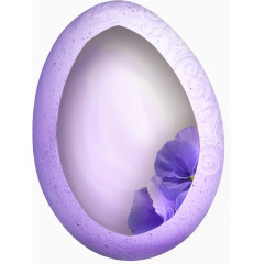 紫色花朵蛋壳