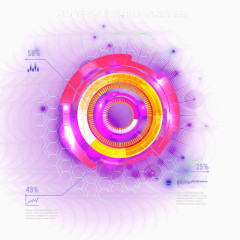 紫色梦幻科技环光环