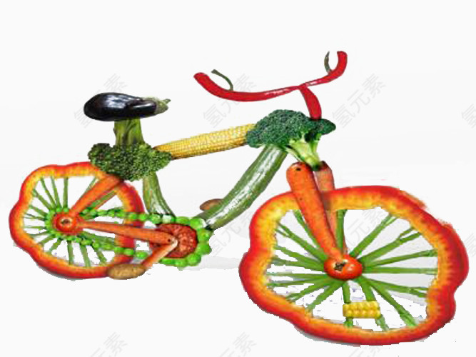 蔬菜和自行车