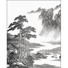 水墨山水画