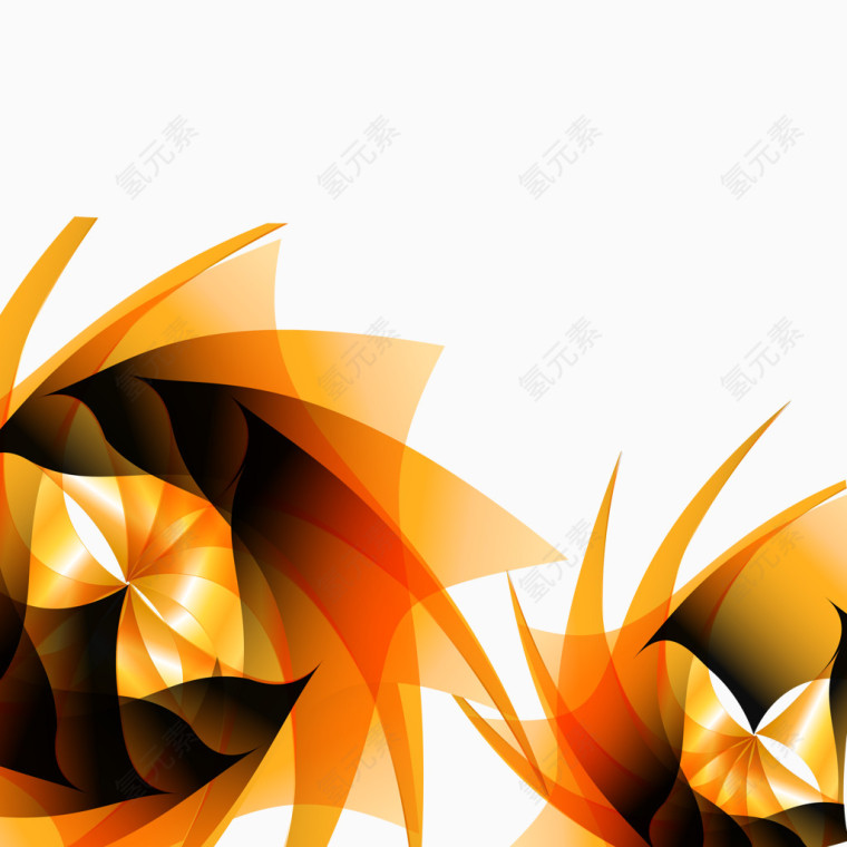 橙色抽象背景矢量图