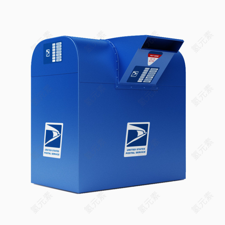 蓝色邮箱模型