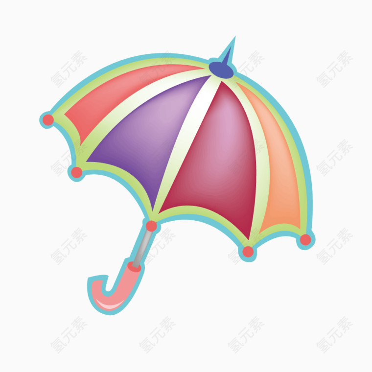 矢量卡通雨伞