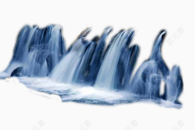 瀑布水流