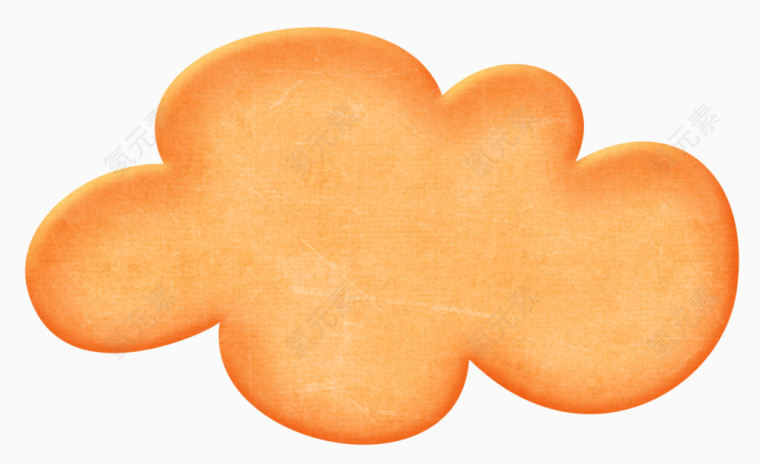 橙色创意云朵
