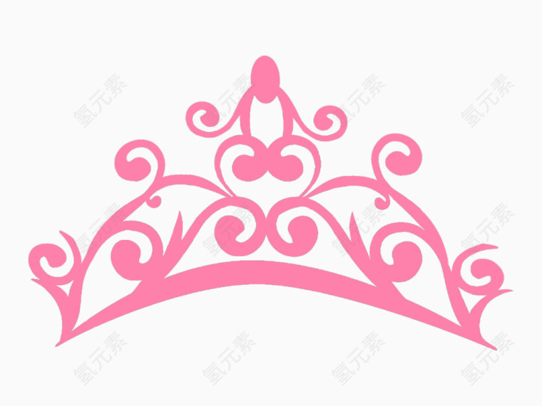 粉色卡通可爱公主皇冠