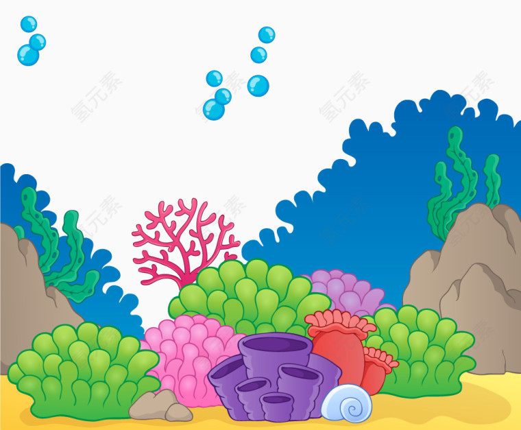 矢量海底生物